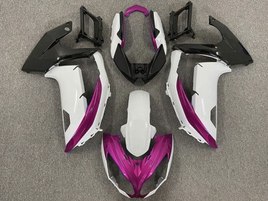 2009-2011 Kawasaki Ninja 650R Motorcycle Fairings - White Magenta Matte Black UK