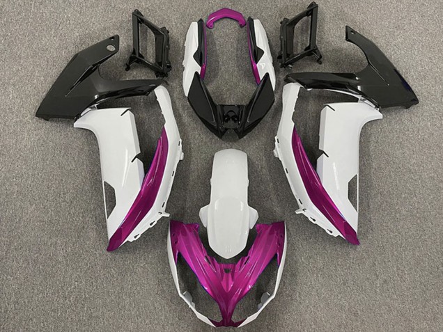 2009-2011 Kawasaki Ninja 650R Motorcycle Fairings - White Magenta Matte Black UK