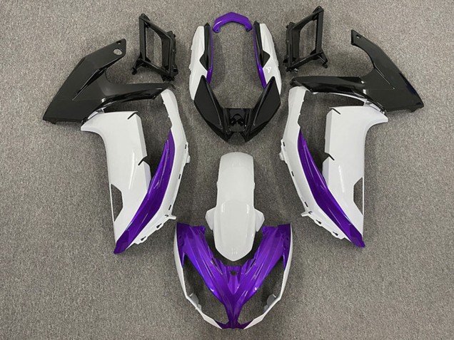 2009-2011 Kawasaki Ninja 650R Motorcycle Fairings - White Purple Matte Black UK