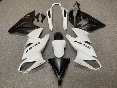 2009-2011 Kawasaki Ninja ER6F Motorcycle Fairings - White Matte Black UK