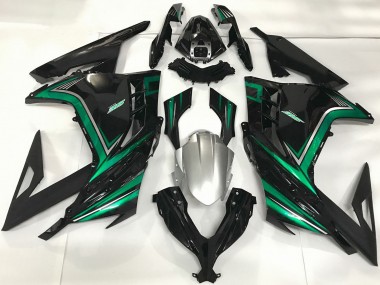 2013-2024 Kawasaki Ninja 300 Motorcycle Fairings - Glossy Black Emerald Green UK