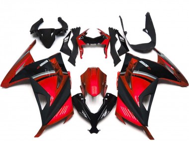 2013-2024 Kawasaki Ninja 300 Motorcycle Fairings - Red Black UK