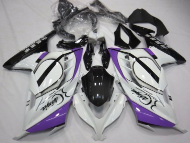 2013-2024 Kawasaki Ninja 300 Motorcycle Fairings - Glossy White Purple Black UK