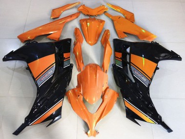 2013-2024 Kawasaki Ninja 300 Motorcycle Fairings - Orange Black UK