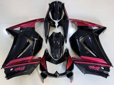2008-2012 Kawasaki Ninja 250 Motorcycle Fairings - Glossy Black Red UK
