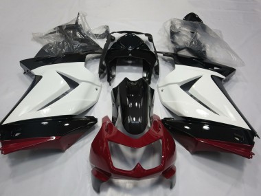 2008-2012 Kawasaki Ninja 250 Motorcycle Fairings - White Red Glossy Black UK