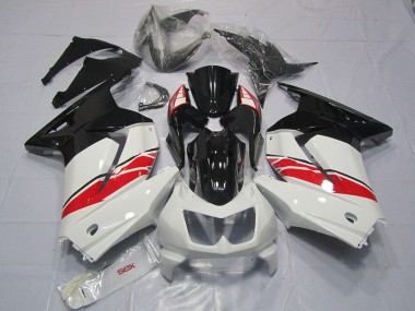 2008-2012 Kawasaki Ninja 250 Motorcycle Fairings - White Red Glossy Black Yama Style UK