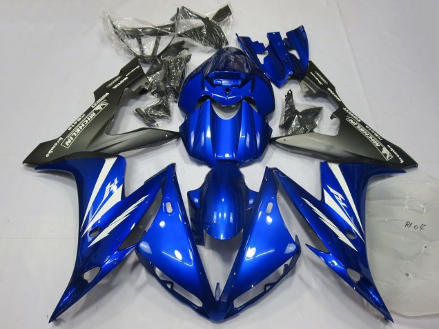 2004-2006 Yamaha R1 Motorcycle Fairings - Blue White Matte Black UK