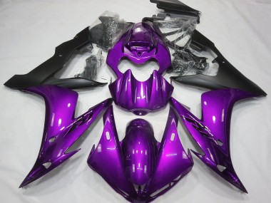 2004-2006 Yamaha R1 Motorcycle Fairings - Purple Matte Black UK