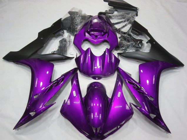 2004-2006 Yamaha R1 Motorcycle Fairings - Purple Matte Black UK