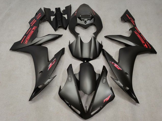 2004-2006 Yamaha R1 Motorcycle Fairings - Matte Black Red UK