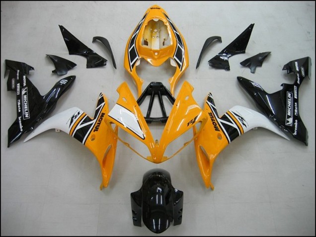 2004-2006 Yamaha R1 Motorcycle Fairings - Yellow White Black OEM Style UK
