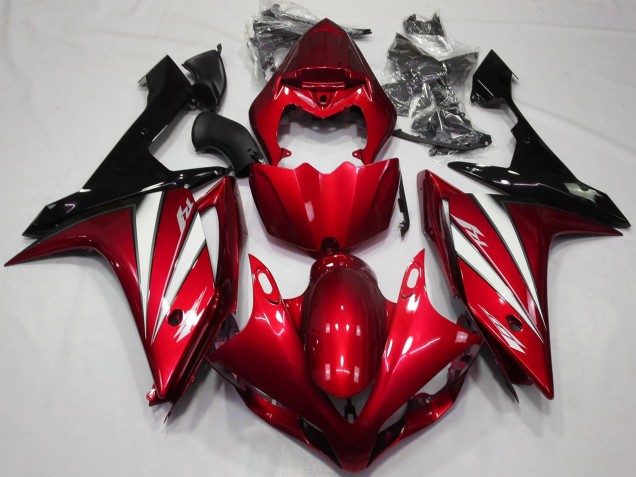 2007-2008 Yamaha R1 Motorcycle Fairings - Red White Black UK