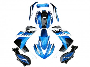 2015-2018 Yamaha R3 Motorcycle Fairing - Blue White Black Shark UK