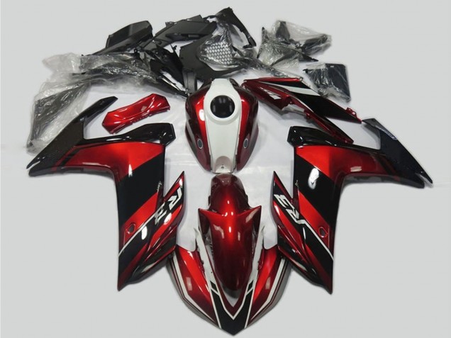 2015-2018 Yamaha R3 Motorcycle Fairing Kits - Red White Glossy Black UK