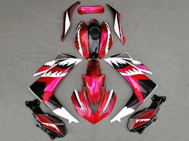 2015-2018 Yamaha R3 Motorcycle Fairings - Red White Black Shark UK