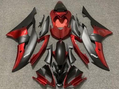 2008-2016 Yamaha R6 Motorcycle Fairings - Red Matte Black UK