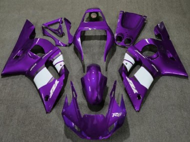 1998-2002 Yamaha R6 Motorcycle Fairings - Dark Purple White UK
