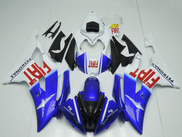 2008-2016 Yamaha R6 Motorcycle Fairings - White Blue Red Black Fiat UK