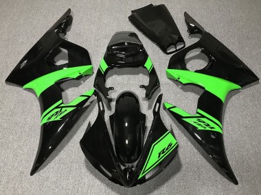 2003-2004 Yamaha R6 Motorcycle Fairings - Glossy Black Green UK