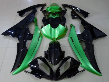 2008-2016 Yamaha R6 Motorcycle Fairings - Green Glossy Black UK