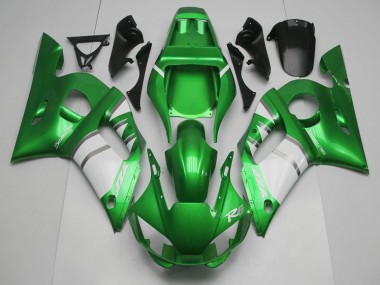 1998-2002 Yamaha R6 Motorcycle Fairings - Green White UK