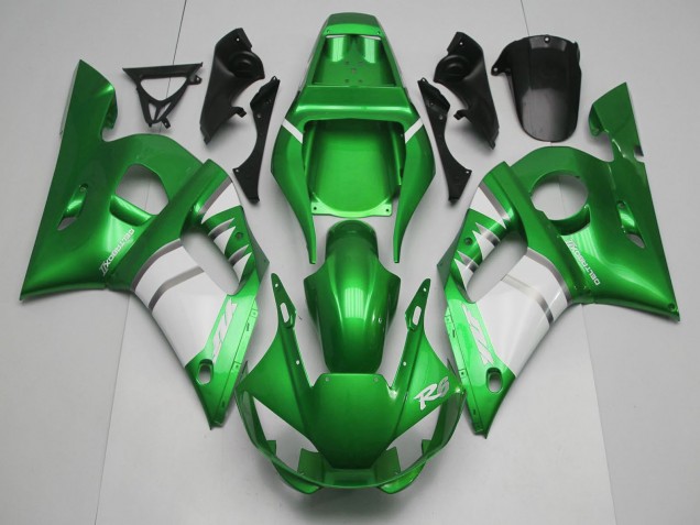 1998-2002 Yamaha R6 Motorcycle Fairings - Green White UK