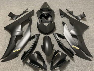 2008-2016 Yamaha R6 Motorcycle Fairings - Matte Grey Black Gold Decals UK