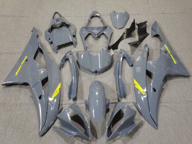 2008-2016 Yamaha R6 Motorcycle Fairings - Nardo Grey High Viz Yellow Decals UK