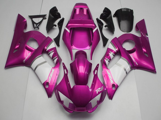 1998-2002 Yamaha R6 Motorcycle Fairings - Pink White UK