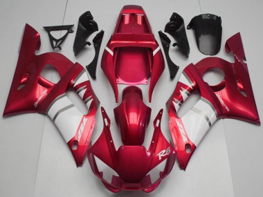 1998-2002 Yamaha R6 Motorcycle Fairings - Red White UK