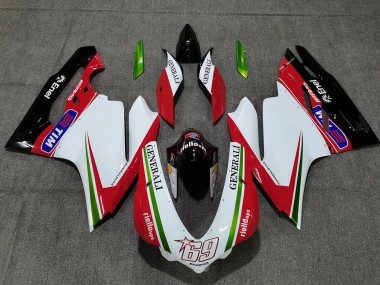 2015-2020 Ducati 959 1299 Motorcycle Fairings - White Red Green Glossy Black Generali Tim 69 UK