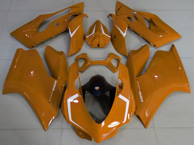 2011-2014 Ducati 1199 Motorcycle Fairings - Brown White UK