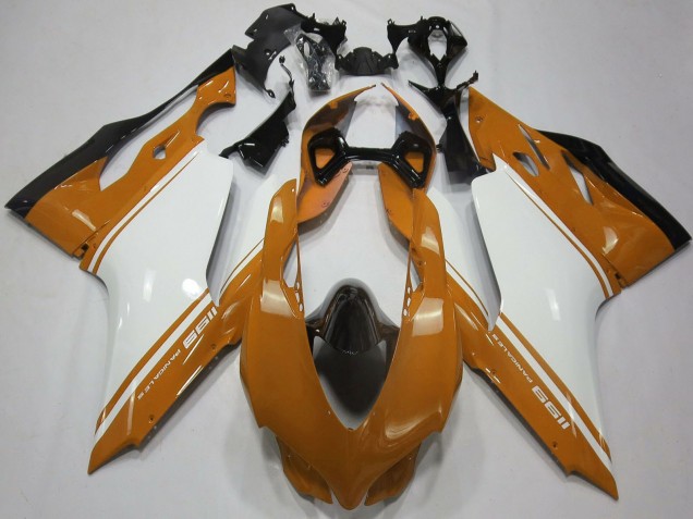 2011-2014 Ducati 1199 Motorcycle Fairings - Brown White Black UK