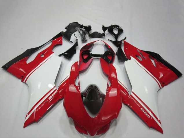 2011-2014 Ducati 1199 Motorcycle Fairings - White Red Black OEM Style UK