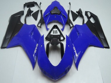 2007-2014 Ducati 848 Motorcycle Fairings - Blue Matte Black UK