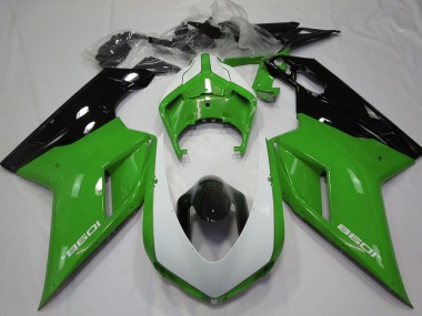 2007-2014 Ducati 1098 Motorcycle Fairings - Green Black White UK