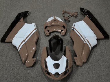 2003-2004 Ducati 749 999 Motorcycle Fairings - White Brown Glossy Black UK