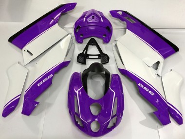 2003-2004 Ducati 999 Motorcycle Fairings - White Purple Black UK
