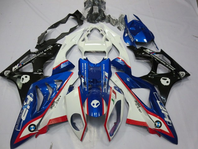 2009-2014 BMW S1000RR Motorcycle Fairing - White Red Blue Glossy Black HP UK