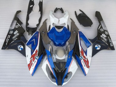 2015-2016 BMW S1000RR Motorcycle Fairings - White Blue Matte Black OEM Style UK