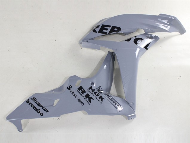 2007-2008 Honda CBR600RR Motorcycle Fairings - Nardo Grey Black Repsol UK