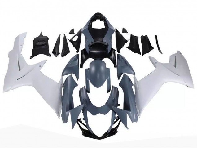 2011-2024 Suzuki GSXR 600 / GSXR 750 Motorcycle Fairings - Nardo Grey White UK