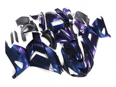2006-2011 Kawasaki ZX14R ZZR1400 Motorcycle Fairings - Chameleon Blue Purple UK