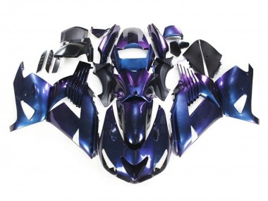 2006-2011 Kawasaki ZX14R ZZR1400 Motorcycle Fairings - Chameleon Blue Purple UK