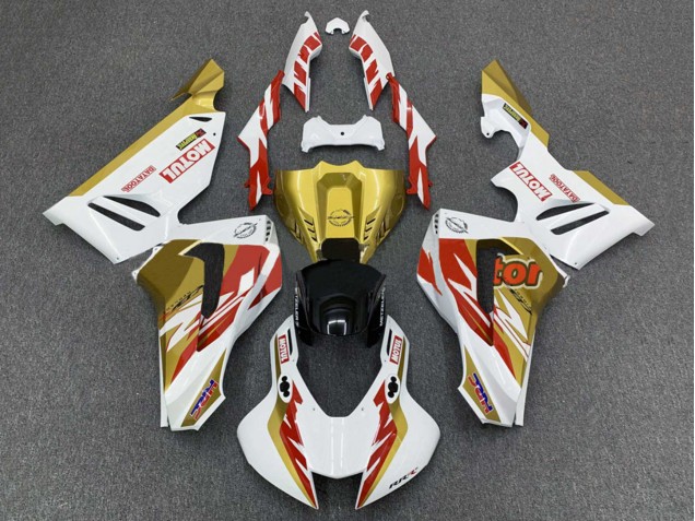 2020-2023 Honda CBR1000RR-R Motorcycle Fairings - White Red Gold Motul UK