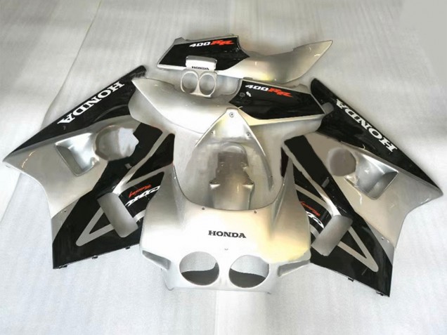 1987-1989 Honda CBR400RR NC23 Motorcycle Fairings - Silver Black UK