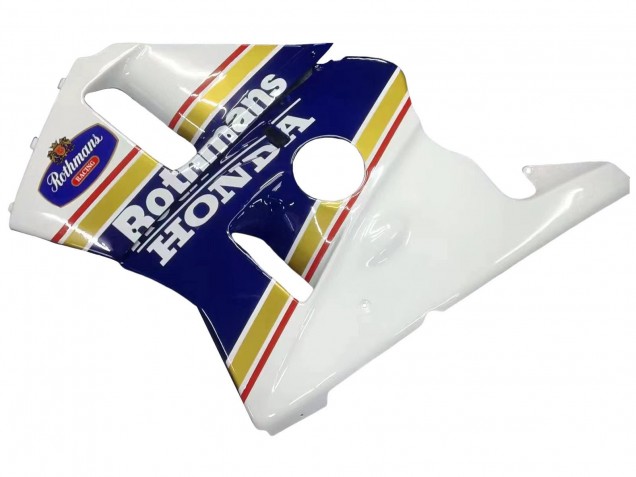 1987-1989 Honda CBR400RR NC23 Motorcycle Fairings - White Yellow Blue Rothmans UK