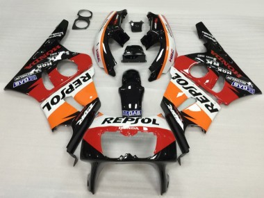 1987-1989 Honda CBR400RR NC23 Motorcycle Fairing - Orange White Red Glossy Black Repsol HRC UK