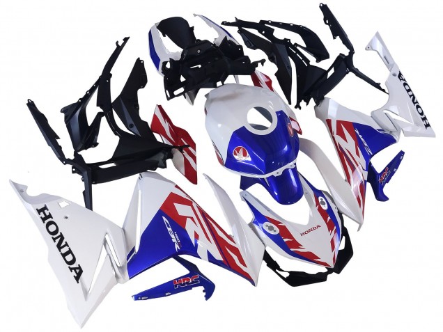 2022 Honda CBR400R Motorcycle Fairing - White Red Blue UK